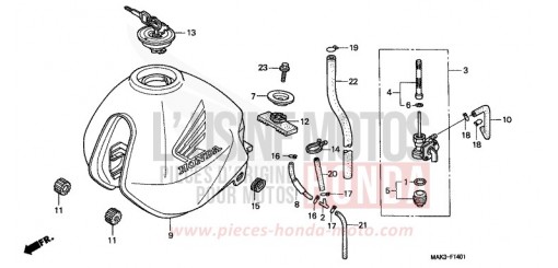 RESERVOIR A CARBURANT (2) FX650X de 1999